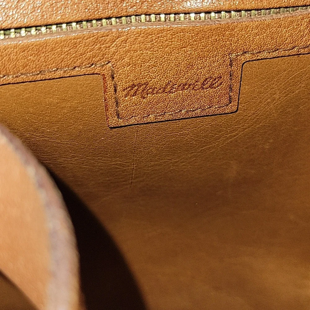 Madewell Small Classic Brown Leather Tote Bag